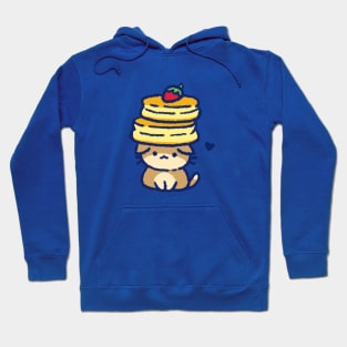 A cat balancing souffle pancakes on his head Hoodie